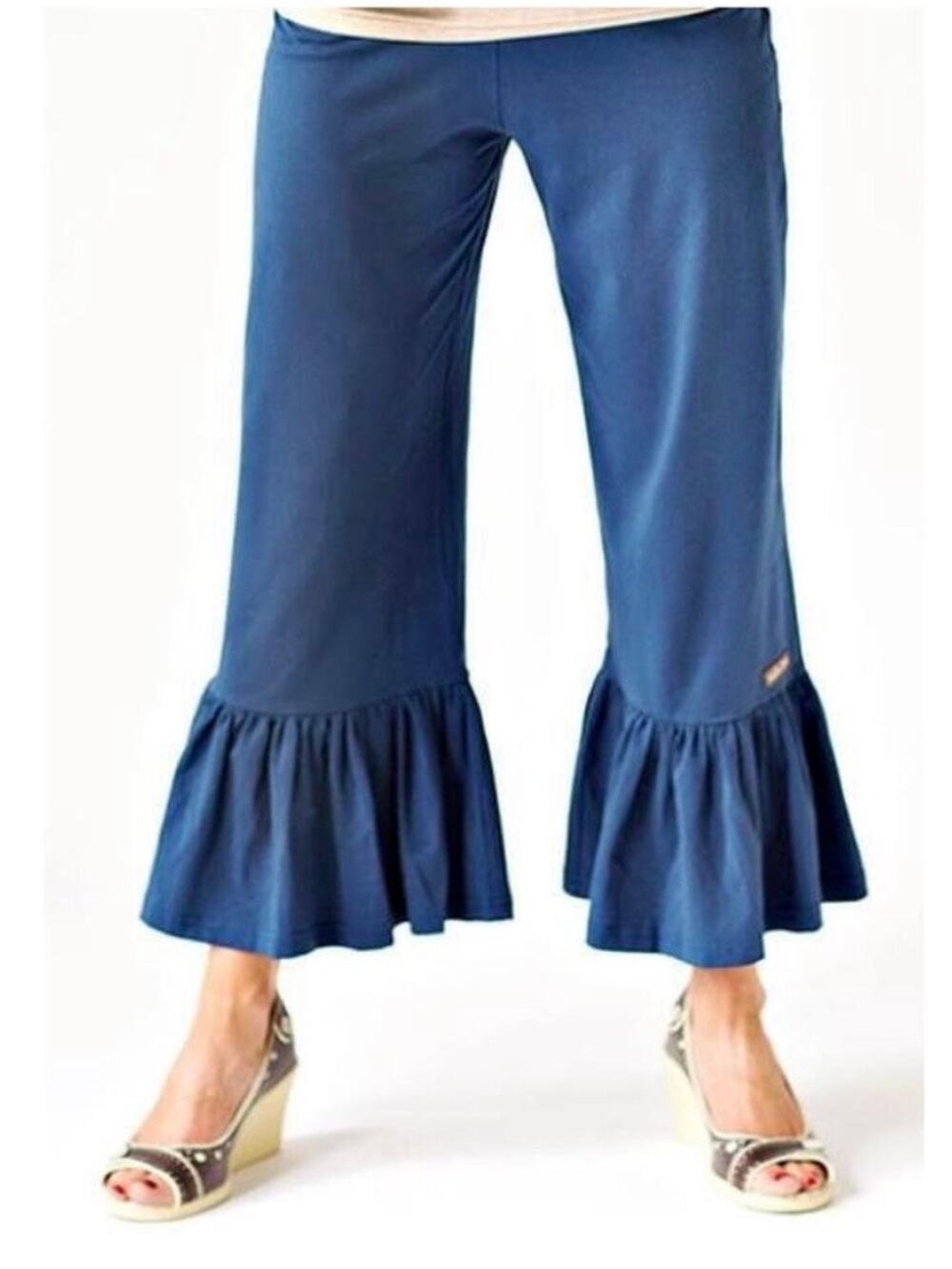 Matilda Jane Blue Big Ruffle Pants Sz.M